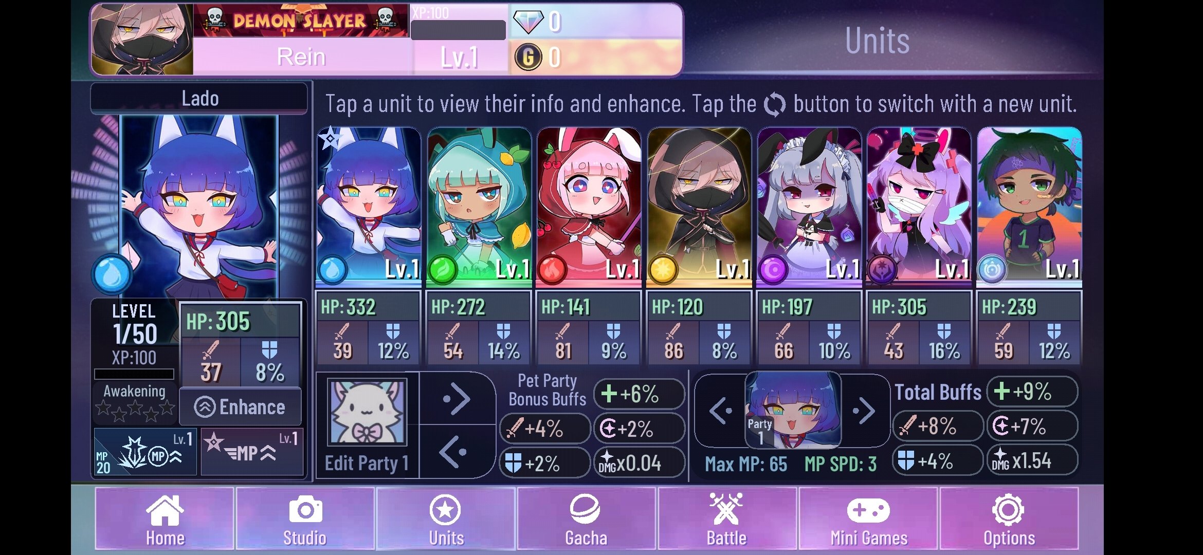 Gacha Nox — кастомизация персонажа, версия 1.3.0