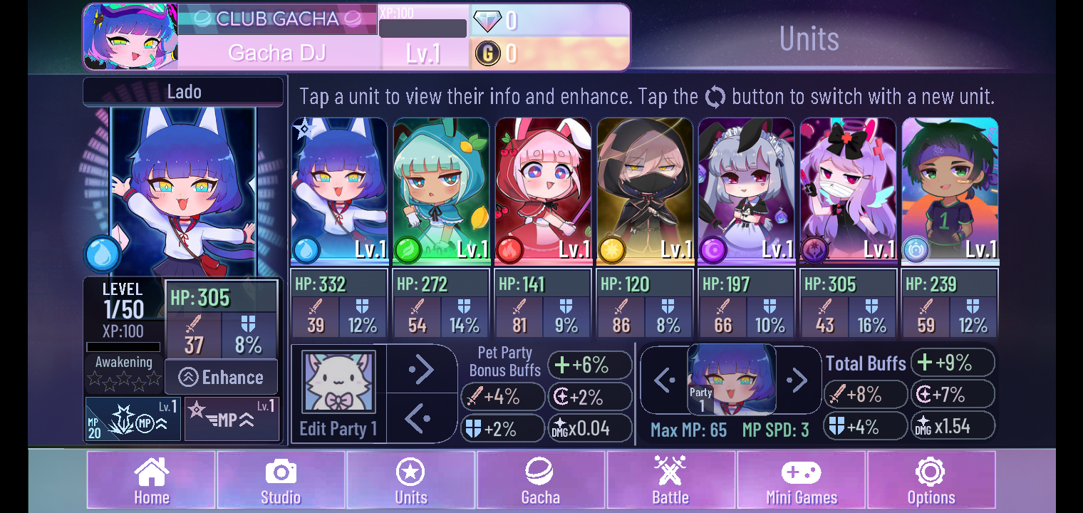 Gacha Nox на ПК — управление отрядом